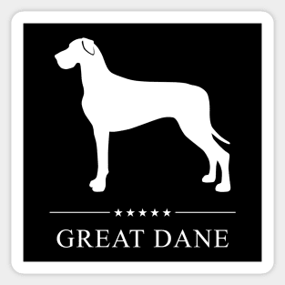 Great Dane Dog White Silhouette Sticker